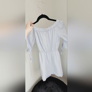 Baby Blue Off Shoulder Dress